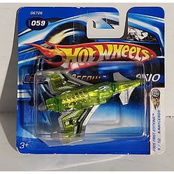 Hot Wheels 2005 First Editions X-Raycers Poison Arrow Plane - 1:64 Scale Die Cast Car, Clear Yellow (#059) - View #13